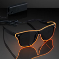 Orange EL Wire Sunglasses Fun Shades (Blank)